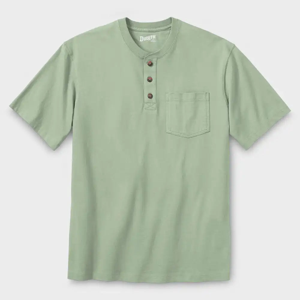 Men's Longtail T Relaxed Fit Short Sleeve Pocket Henley