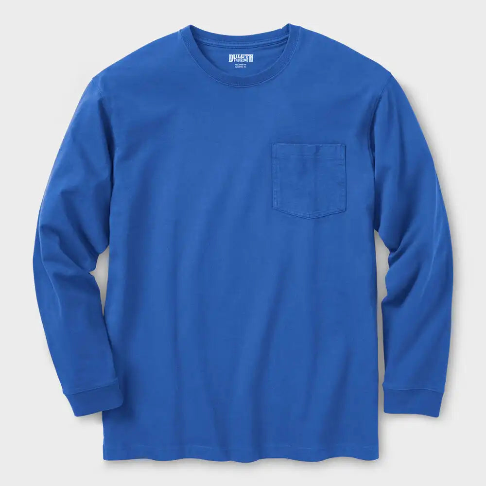Men's Longtail T Standard Fit Long Sleeve Pocket Crew