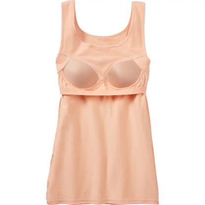 Women's No-Yank Wireless Built-In Bra Tank