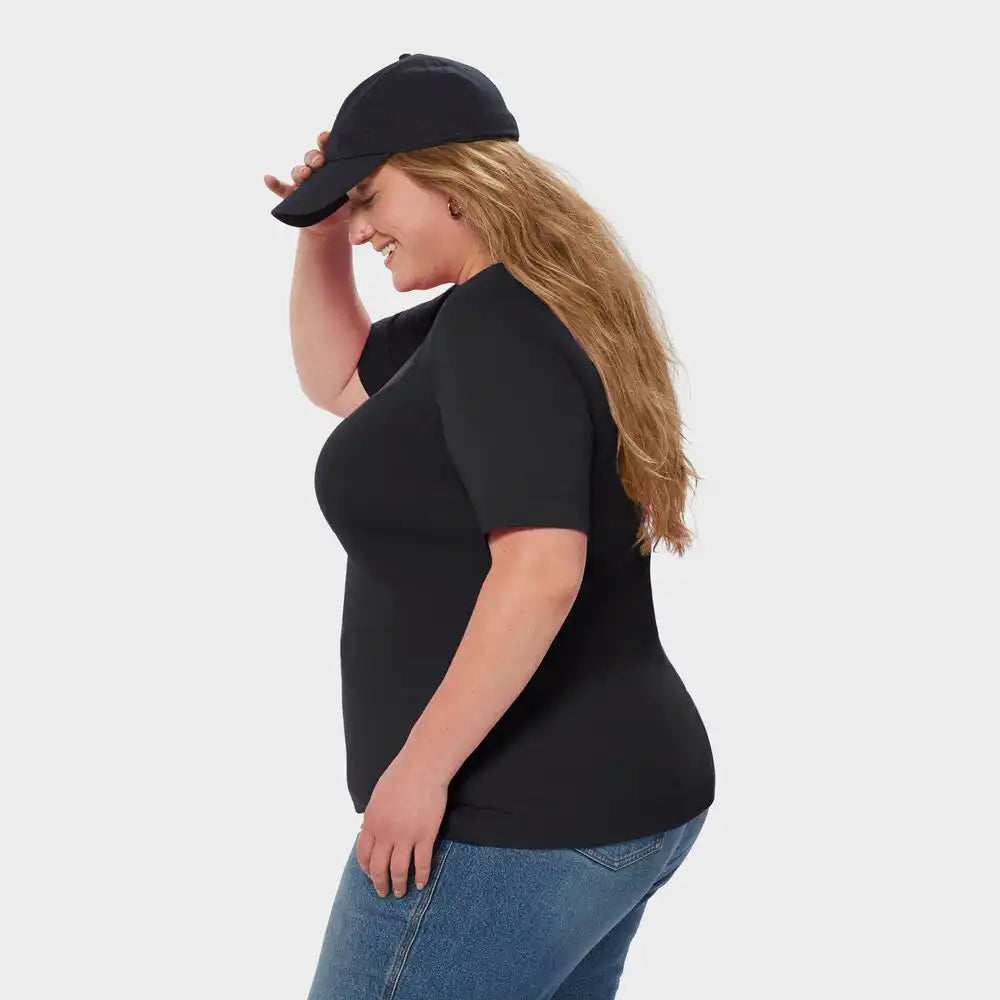 Women's Plus Longtail T Elbow Sleeve Scoopneck