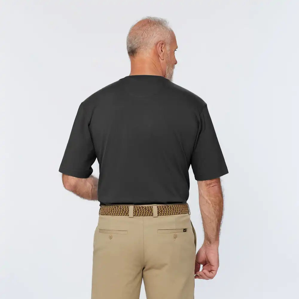 Men's Longtail T Relaxed Fit Short Sleeve Pocket Henley