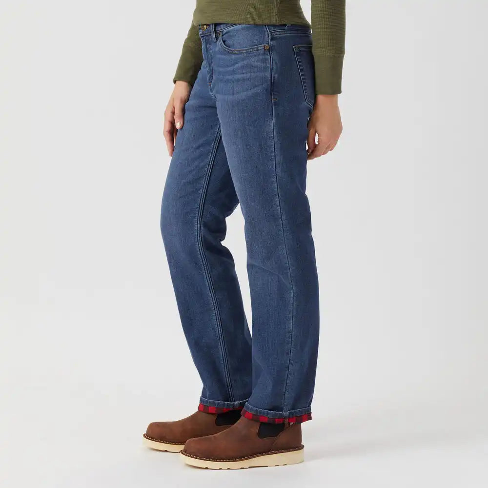 Women's Daily Denim Lined Straight Leg Jeans