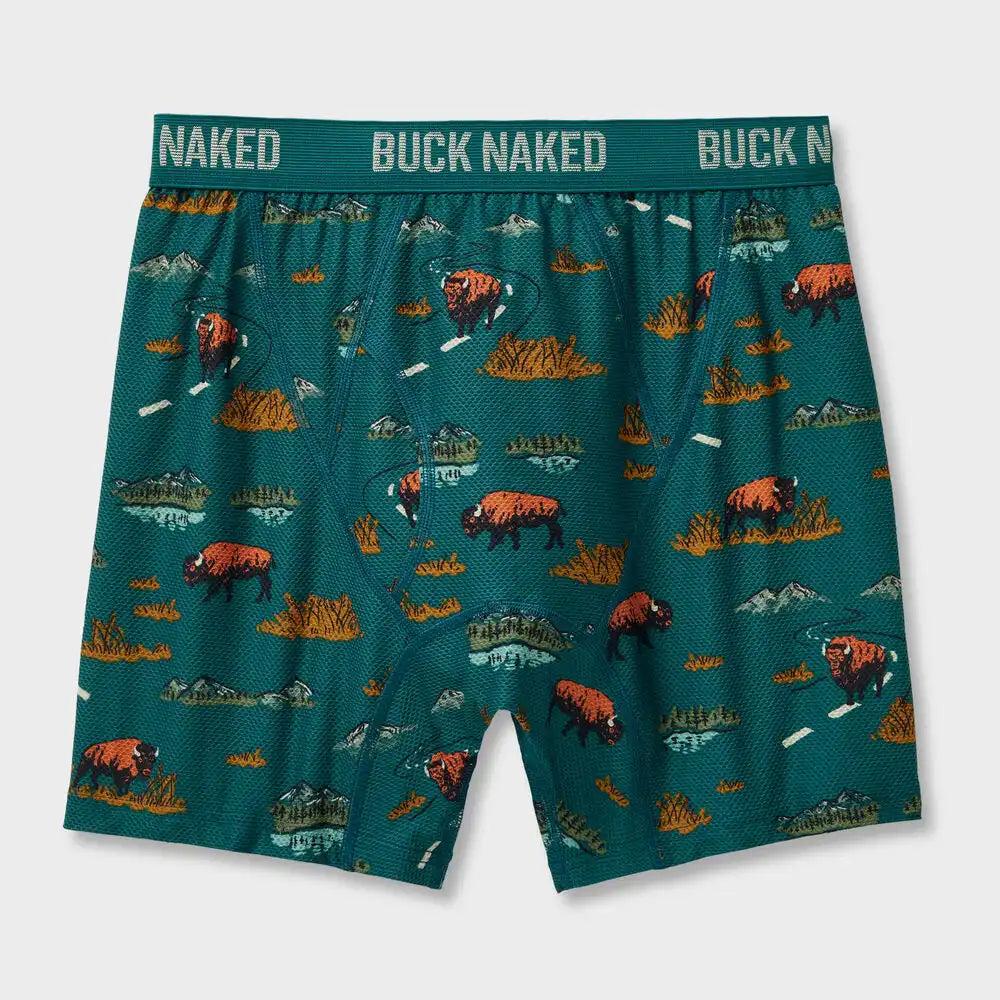 Men's Buck Naked Pattern Boxer Briefs